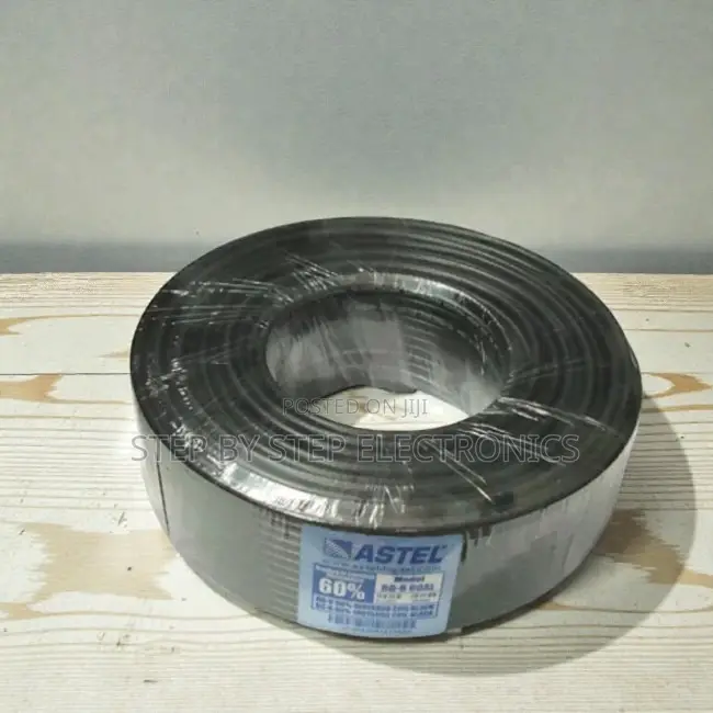 Top Quality Astel 100m Rg6 Coaxial Cable Black Performance