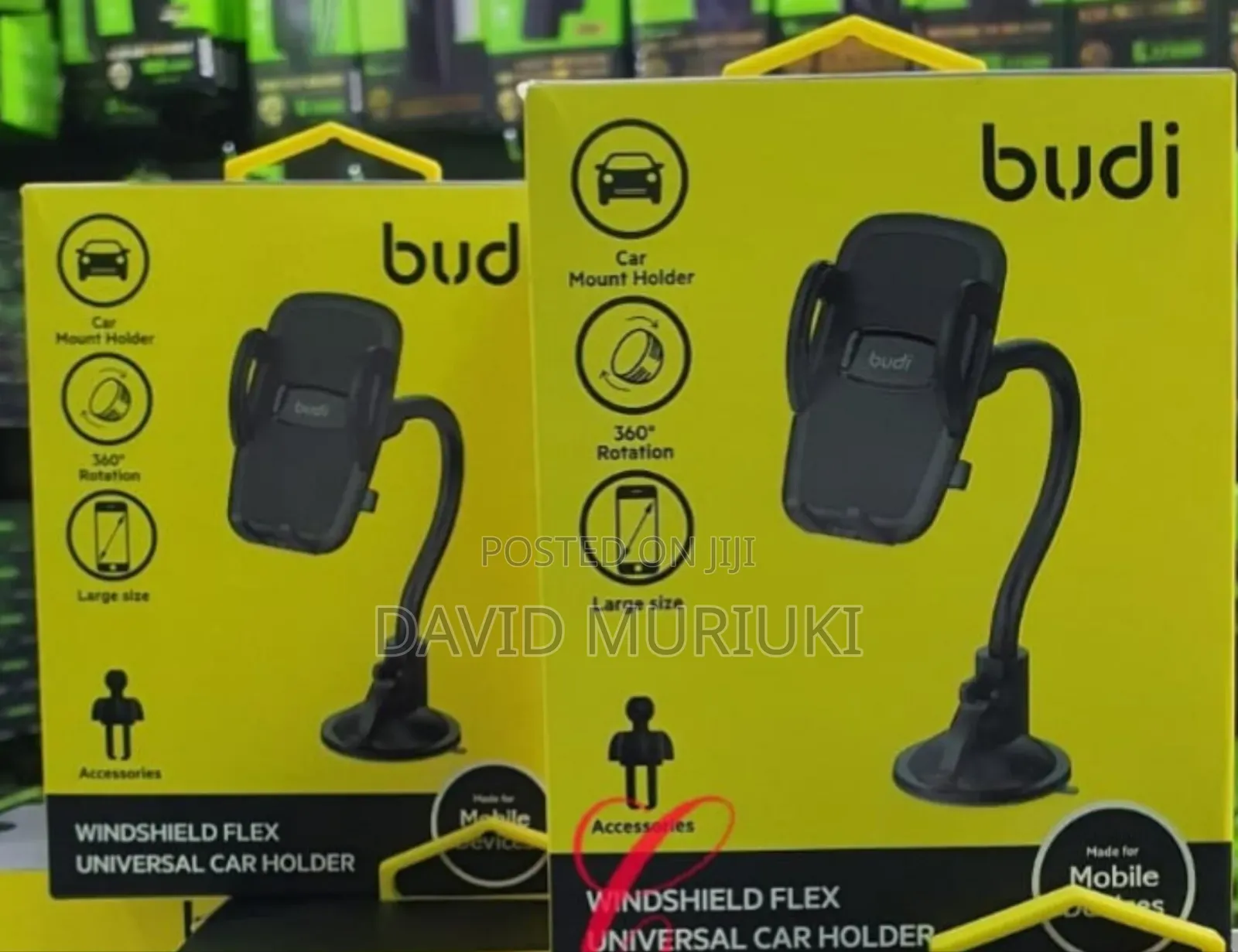 Budi Cm525b Windshield Flex Universal Mobile Phone Car Mount