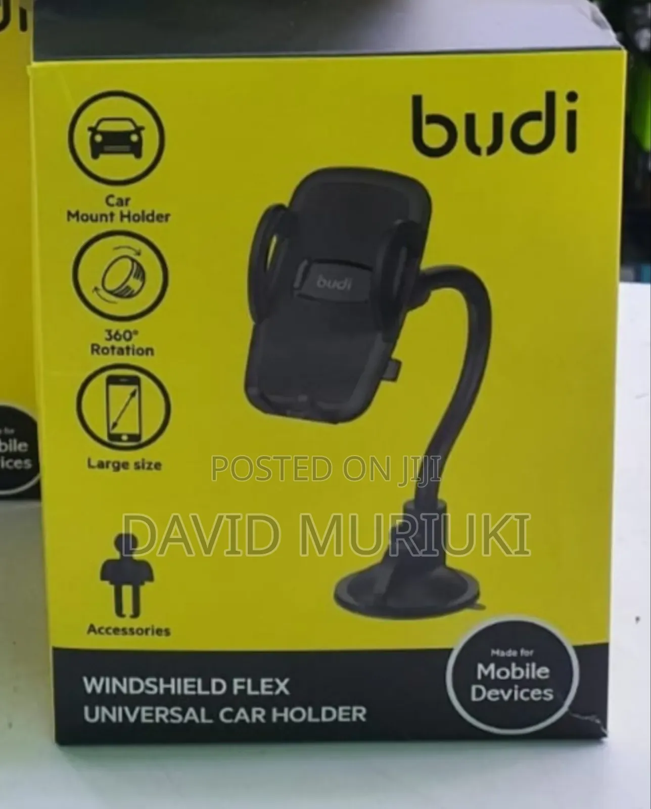 Budi Cm525b Windshield Flex Universal Mobile Phone Car Mount