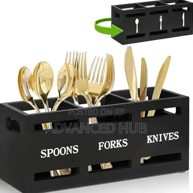 Wooden Cutlery Holder - main view