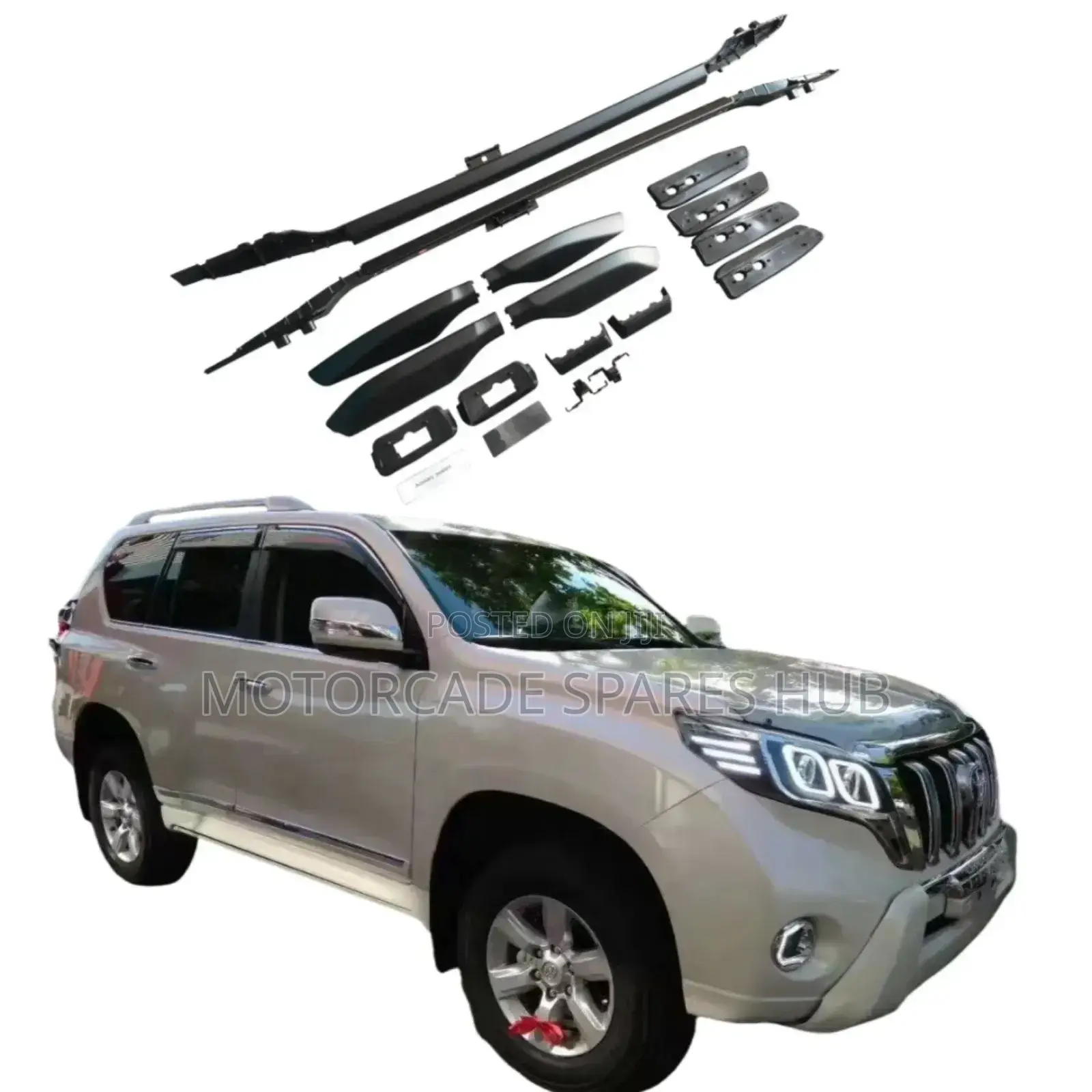 Toyota Landcruiser Prado Fj 150 2010-2018 Roof Rack/Roof Rails Black