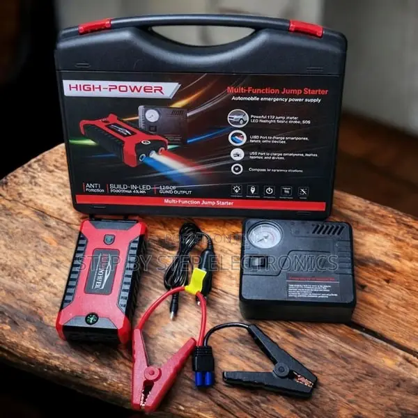 12v 99800mah Car Jump Starter Multi-Purpose With Tire Inflator