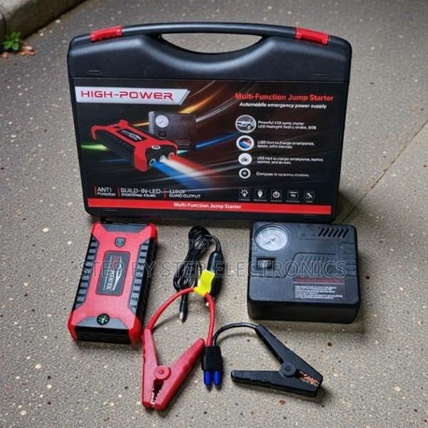 12v 99800mah Car Jump Starter With Built-in Air Compressor Pump