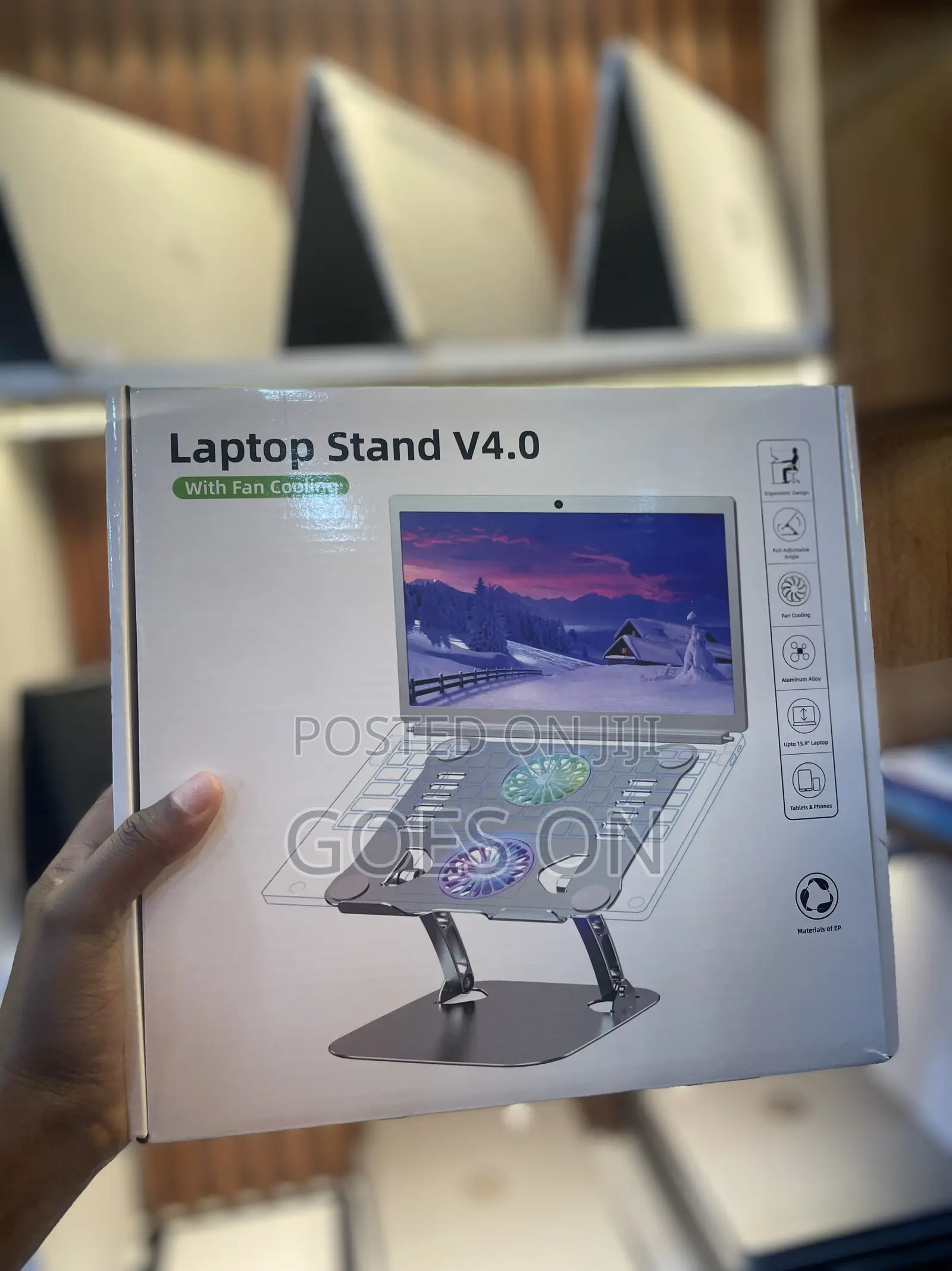 Aluminium Laptop Stand With Double Fun