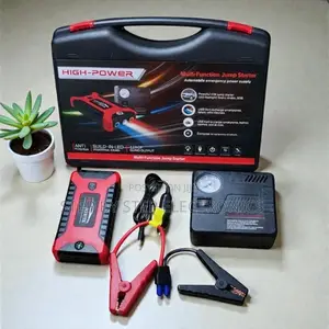 12v 99800mah Car Jump Starter With Built-in Tire Inflator Pump