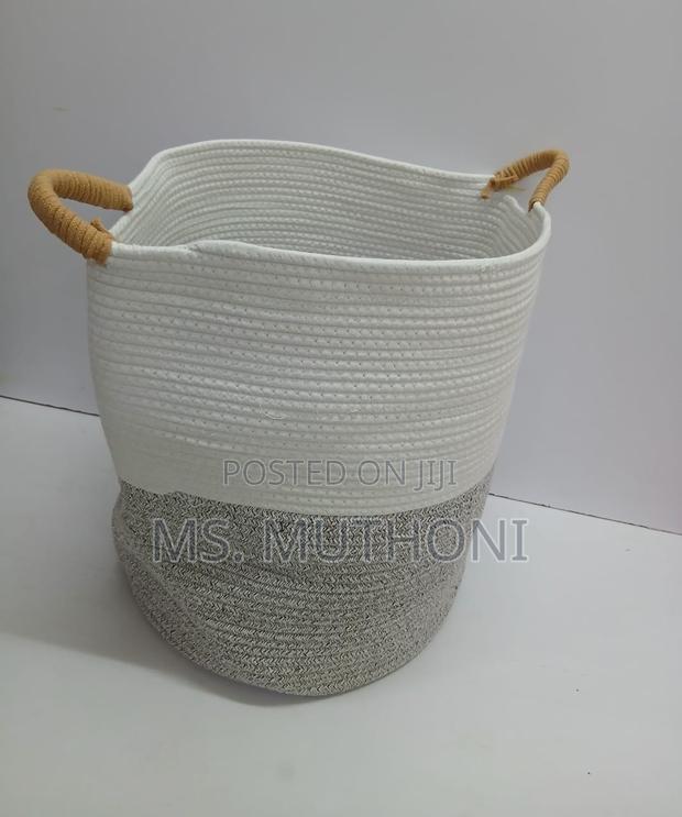 *Big Multipurpose Cotton Rope Woven Basket - thumbnail 2