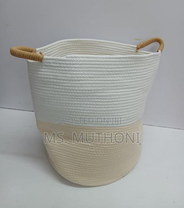 *Big Multipurpose Cotton Rope Woven Basket - thumbnail 4