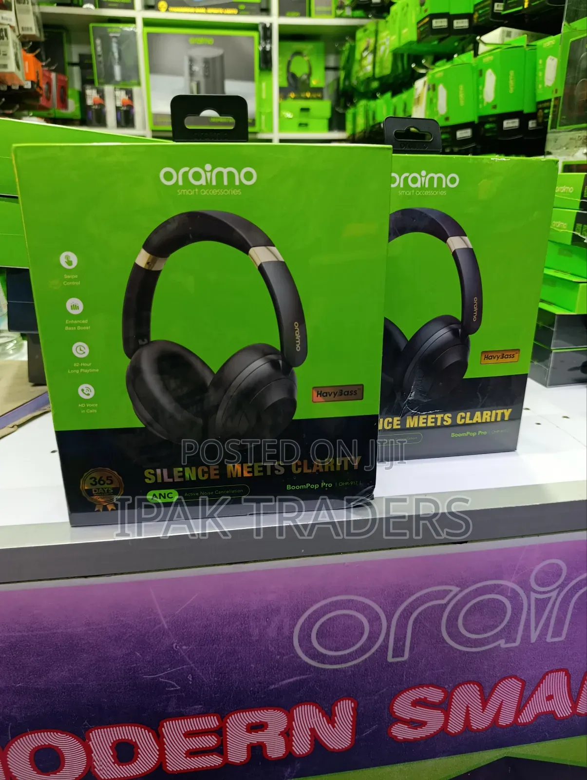 Oraimo Boompop Pro Wireless Headphones Hybrid Noise Cancellation