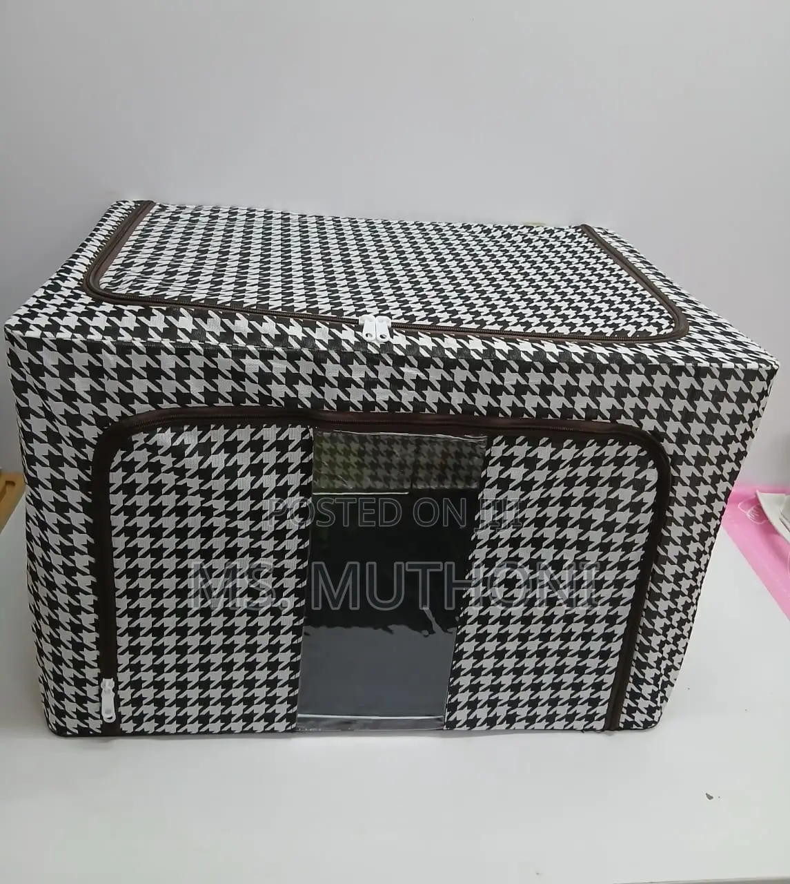 Collapsible Oxford Fabric Reinforced With Steel Frames Storage Box.