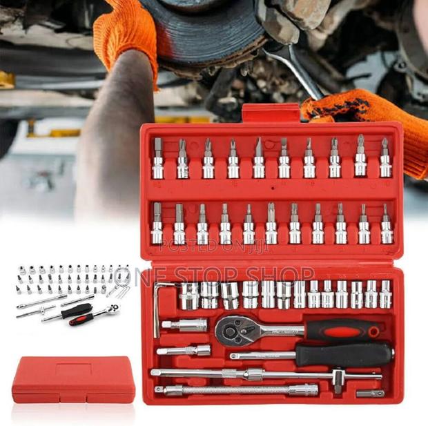 46pc Spanner Socket Set Car Repair Tool Ratchet - main view