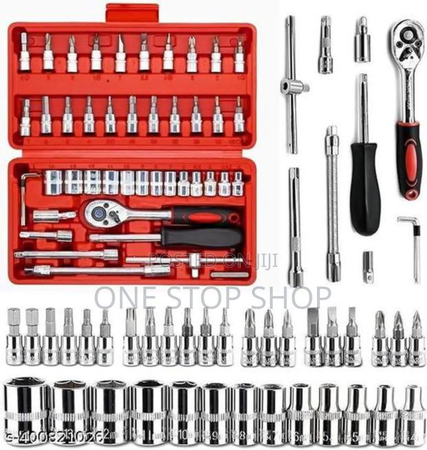 46in1 Tool Kit Set Multipurpose Socket Wrench Spanner Set - main view