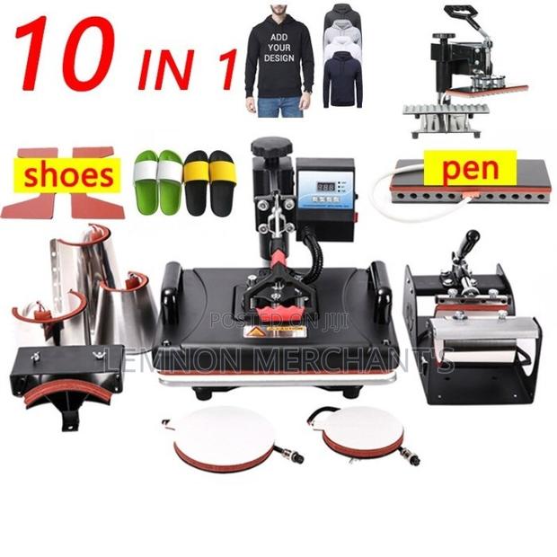 10 in 1 Combo Heat Press Machine Thermal Sublimation Transfer Printer