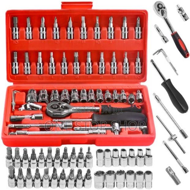 46pc Socket Set 1/4 Drive Tool Kit - main view