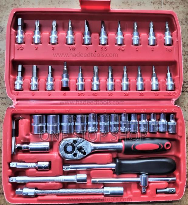 46pc Socket Set 1/4 Drive Tool Kit - thumbnail 2