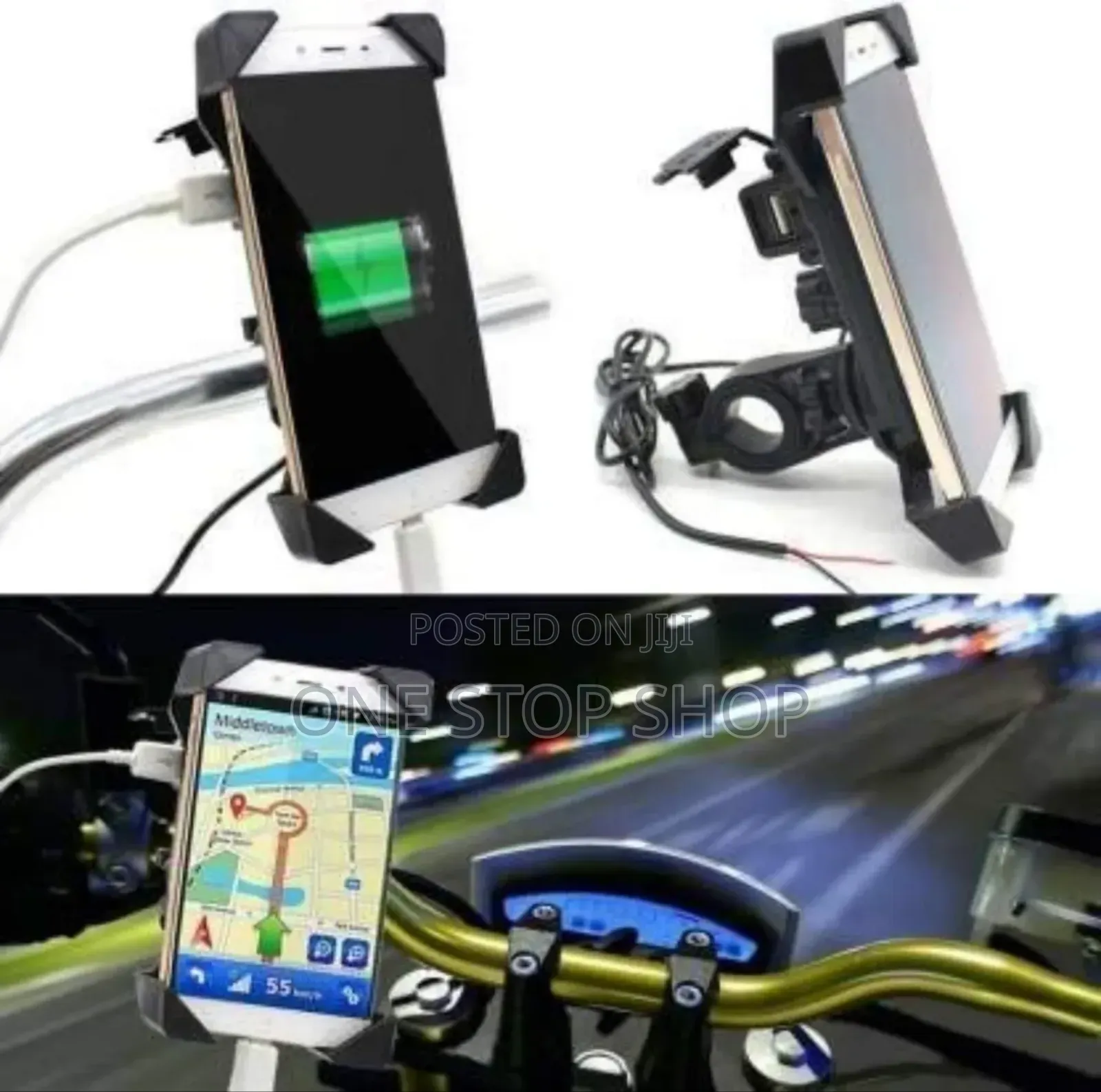 Bike Usb Phone Charger With Phone Holder