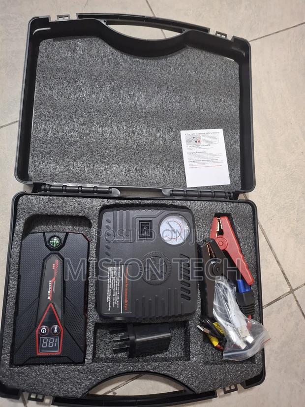Heavy Duty Car Jumpstarter Kit With Air Compressor - thumbnail 2