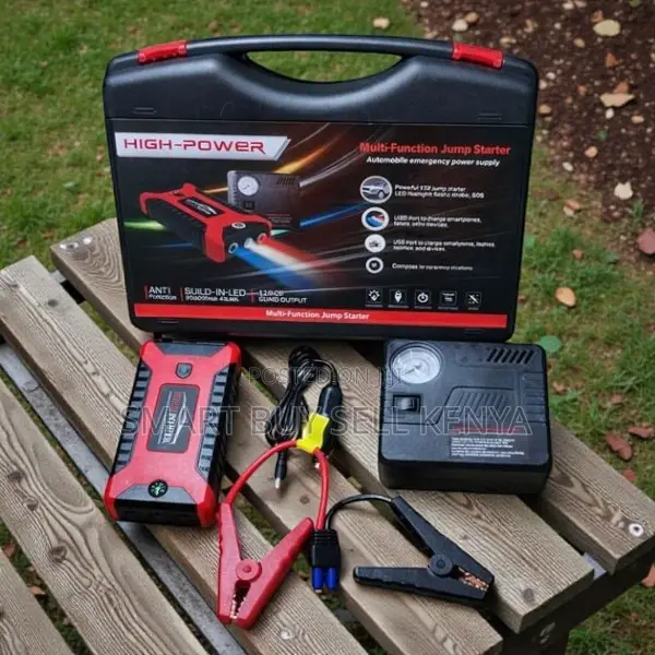 Multi-Purpose 12v 99800mah Jump Starter With Air Compressor Pump