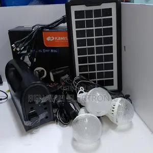Kamisafe Solar Lighting System 8017a.3bulbs, Fast Charging Powerbank