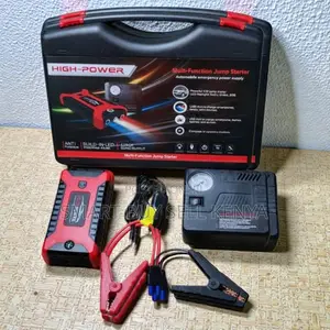Emergency 12v Car Jump Starter With Inflator 99800mah Battery