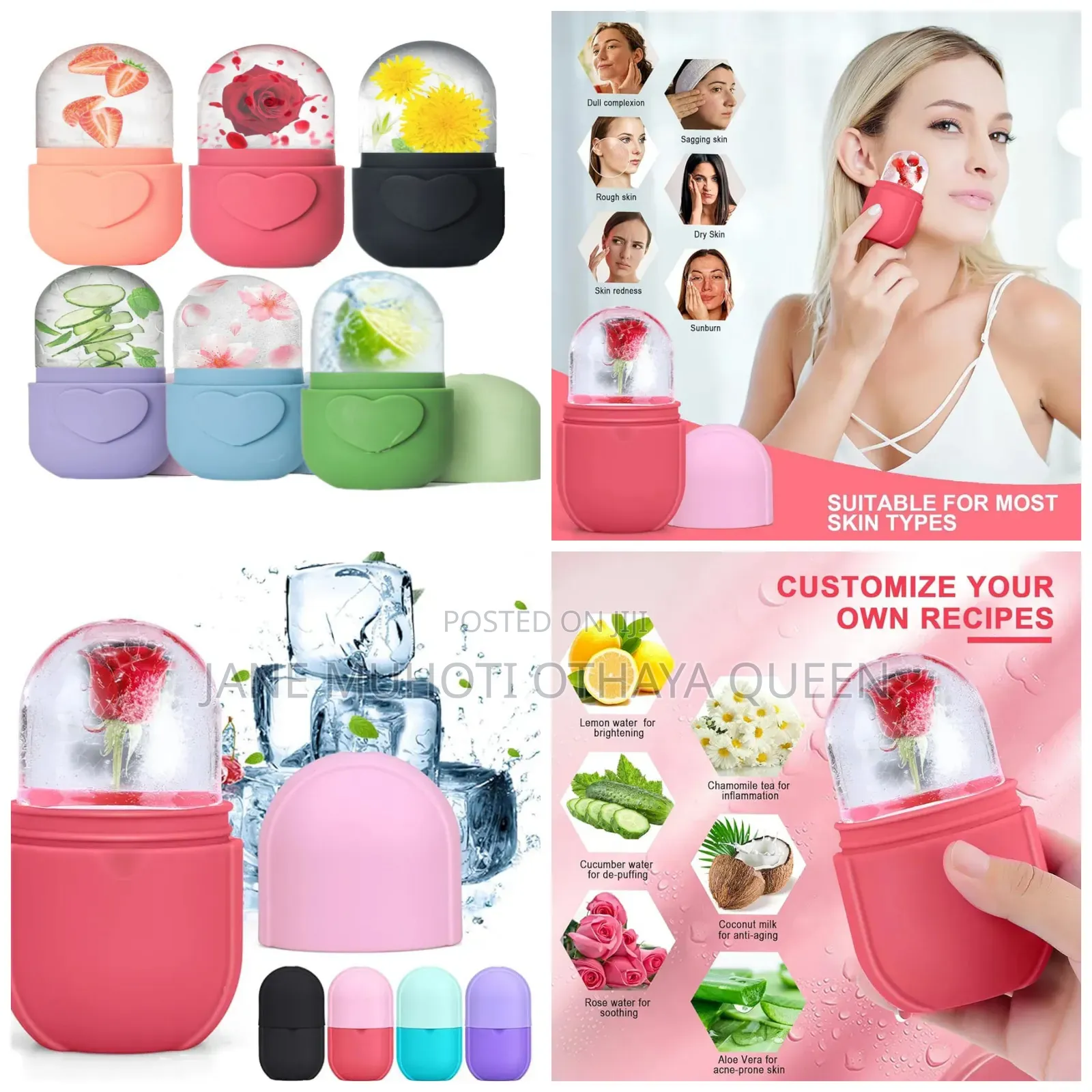 *Silicone Facial Ice Roller for Skincare