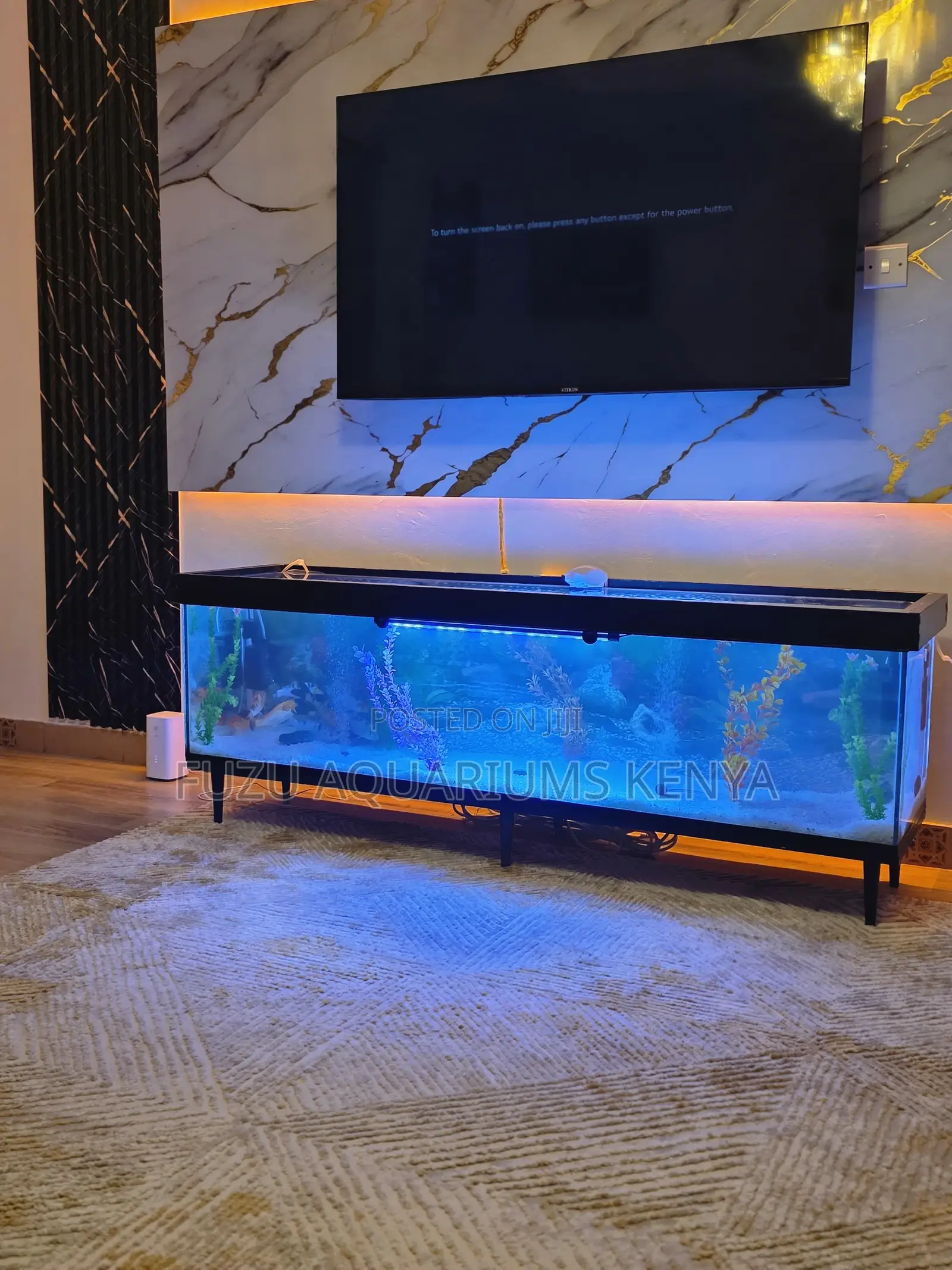 Designer Aquarium Tv Console – Elevate Your Space