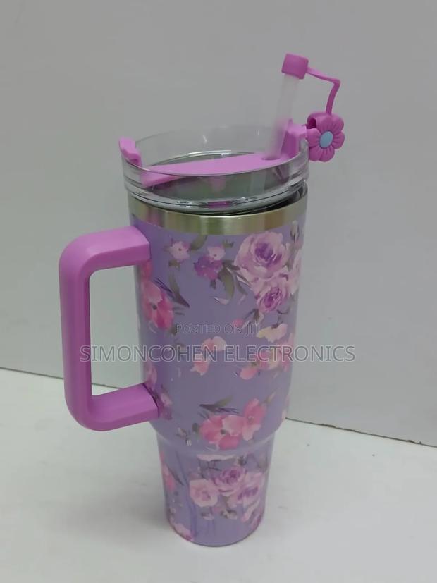 1.2l Floral Stanley Mug With Straw Lid - thumbnail 2