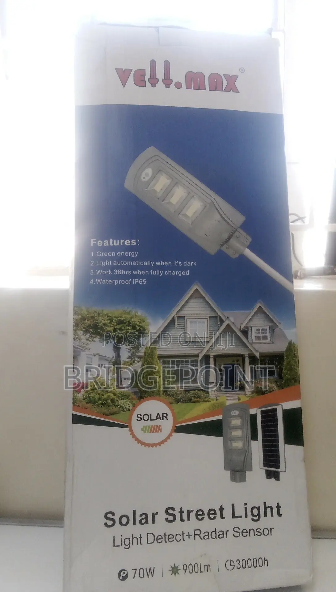70w Solar Power Street Security Light With Sensor