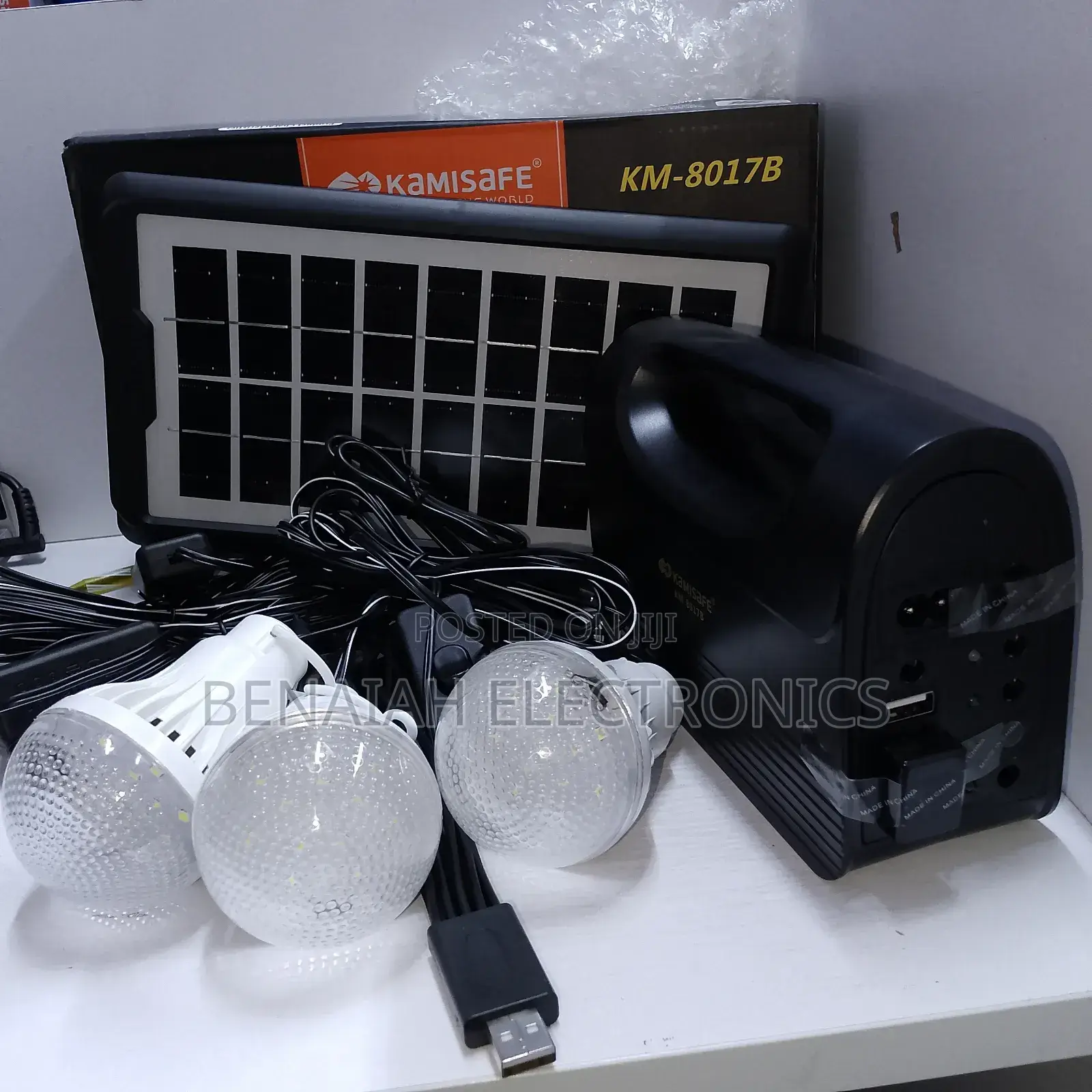 Solar Lighting Kit.Reliable Kamisafe With 3bulbs Power Station