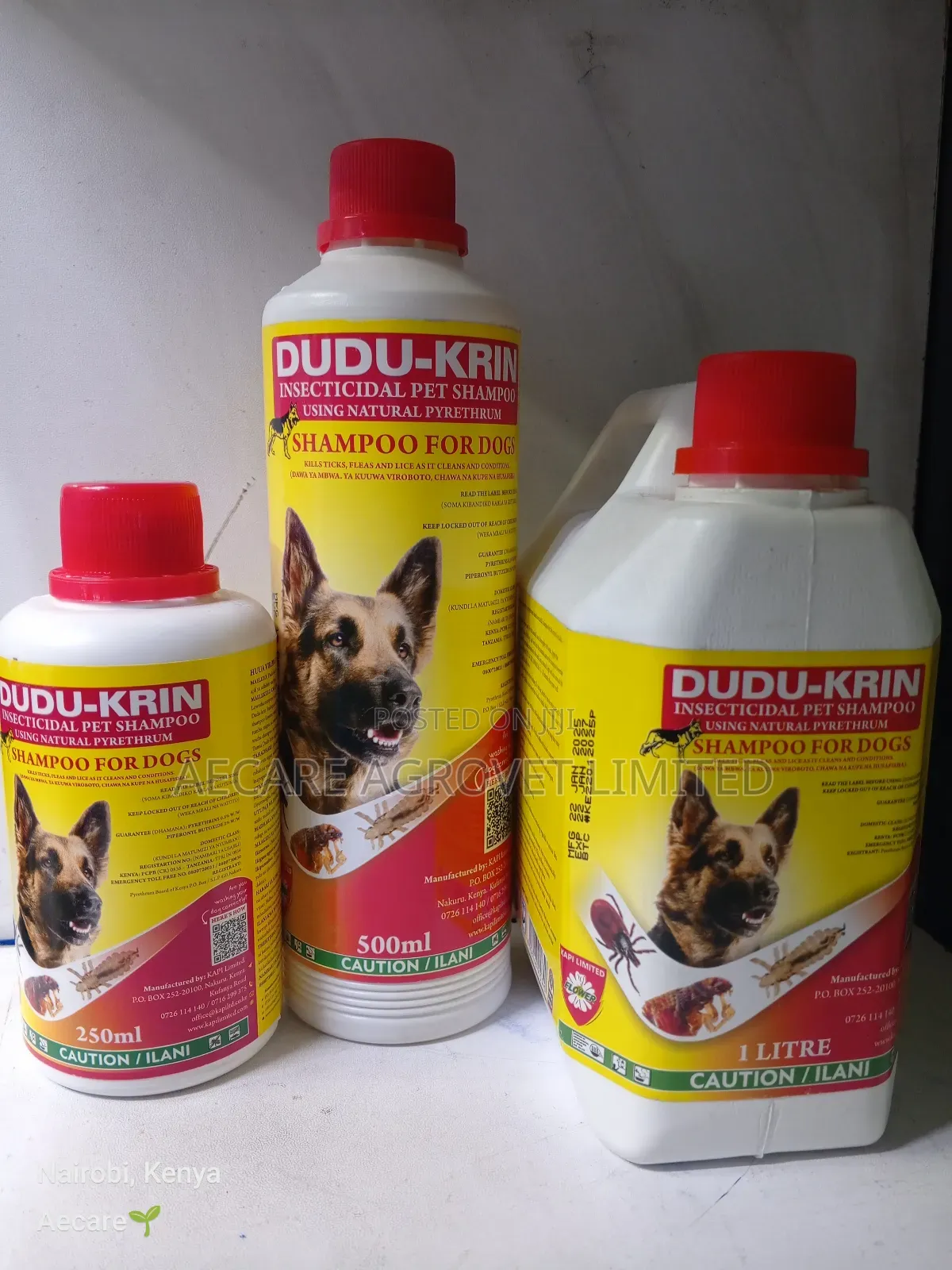 Dudu-Krin Insecticidal Pet Shampoo Natural Pyrethrum 250ml, 500ml, 1l