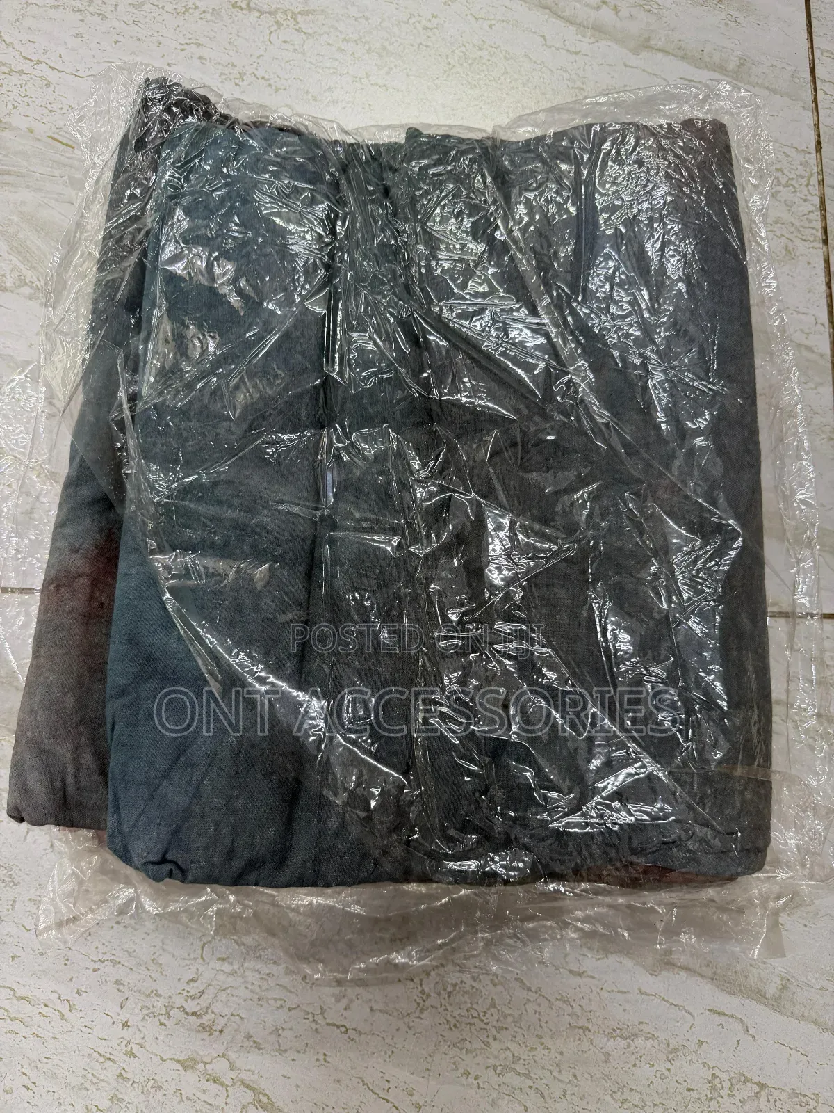 Gray Dark Blue Tie and Dye Muslin Backdrops