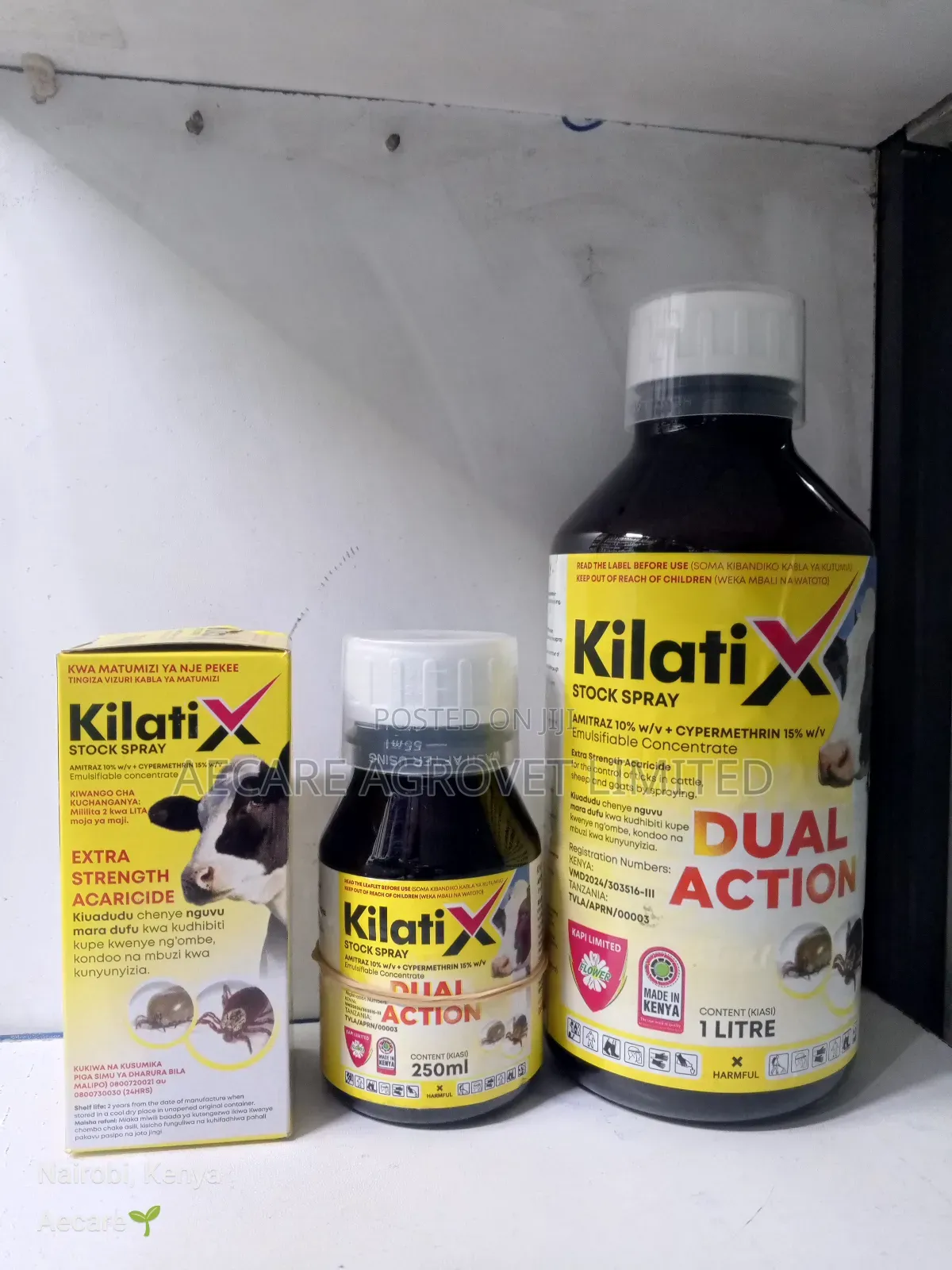 Kilatix Stock Spray Acaricide 100ml, 250ml, 1litre