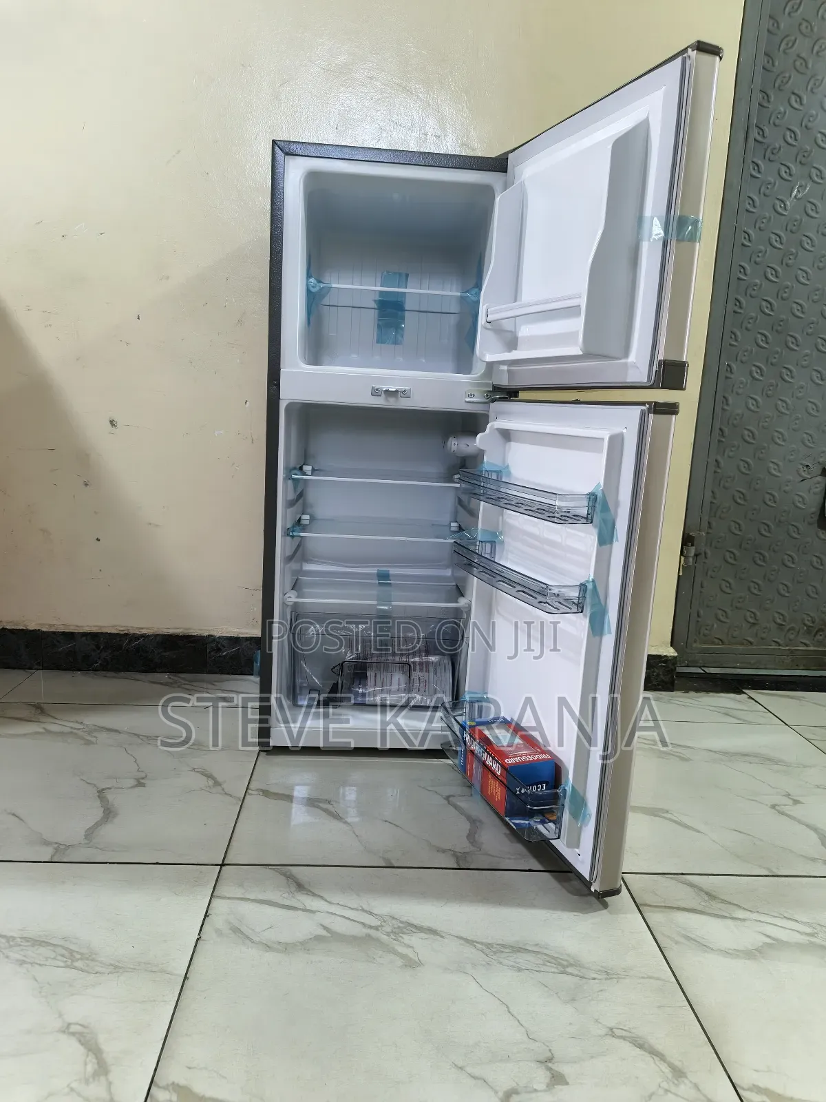 Fridge Double Door, Top Mount Big Freezer, 118l