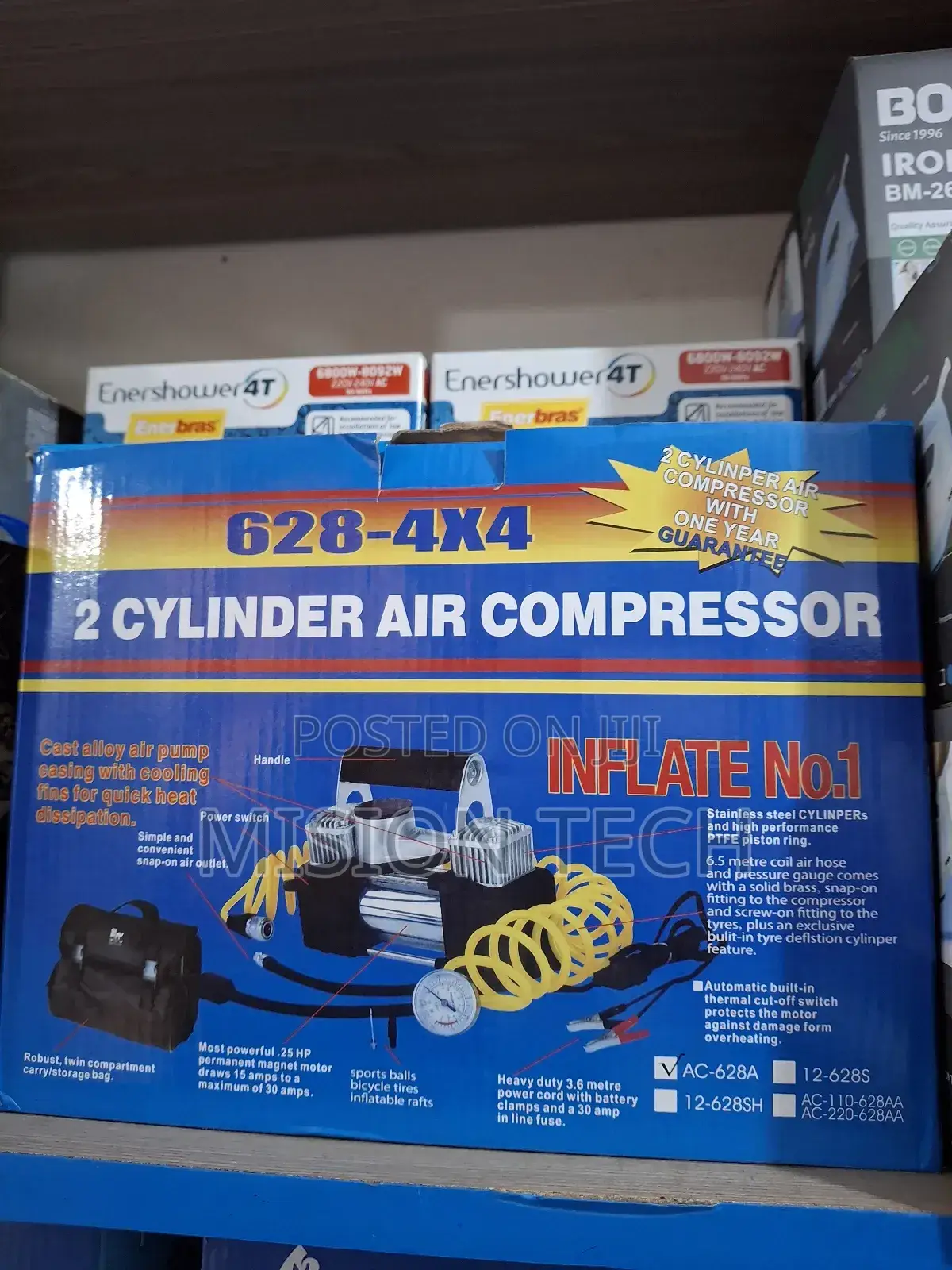 Double Cylinder Car Tire Compressor/Inflator 