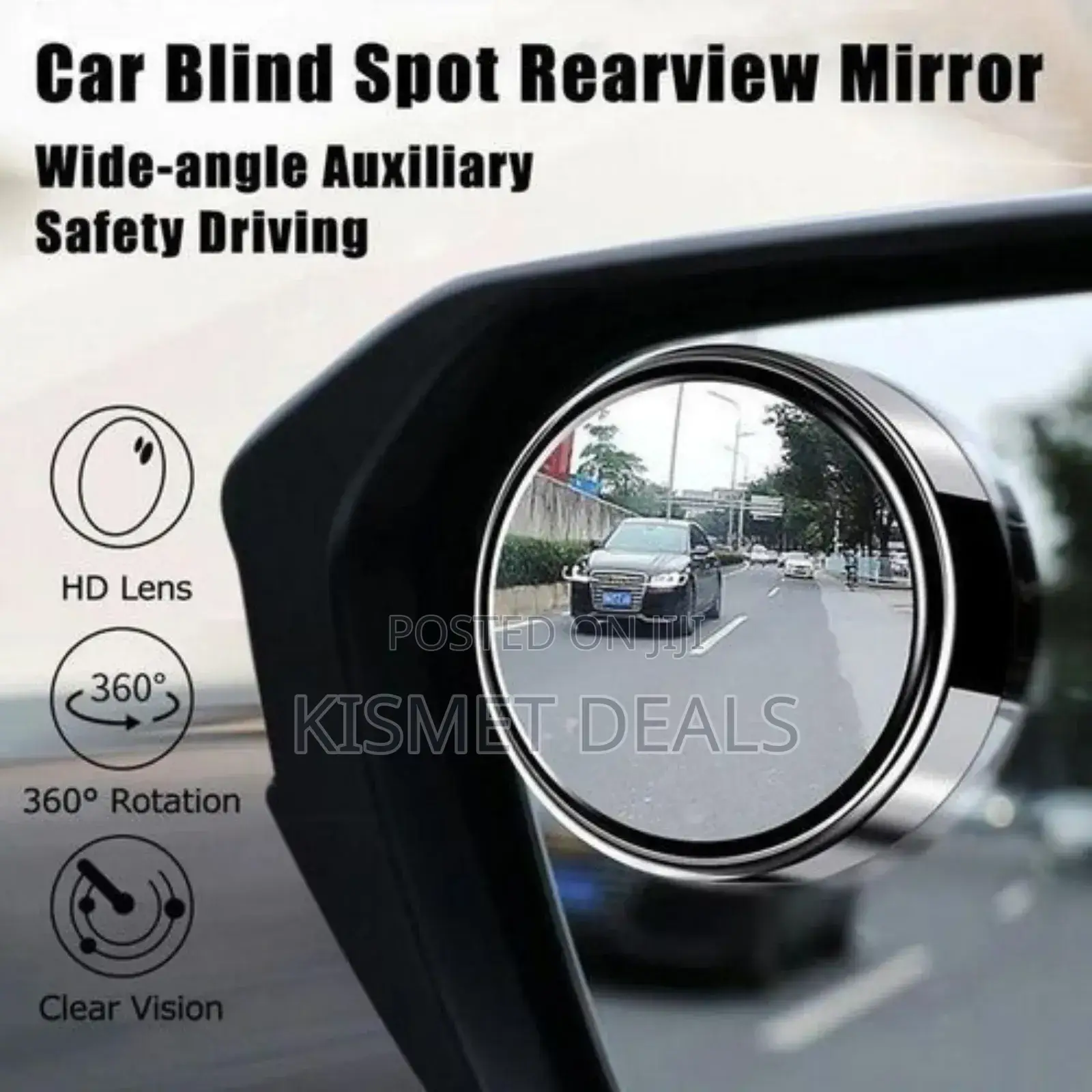 2 Pcs Blind Spot Mirrors, 360° Wide Angle Side Rear View Mirror