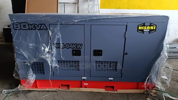 Water-Cooled Hisaki 64kw 80kva Silent Diesel Generator 3-Phase