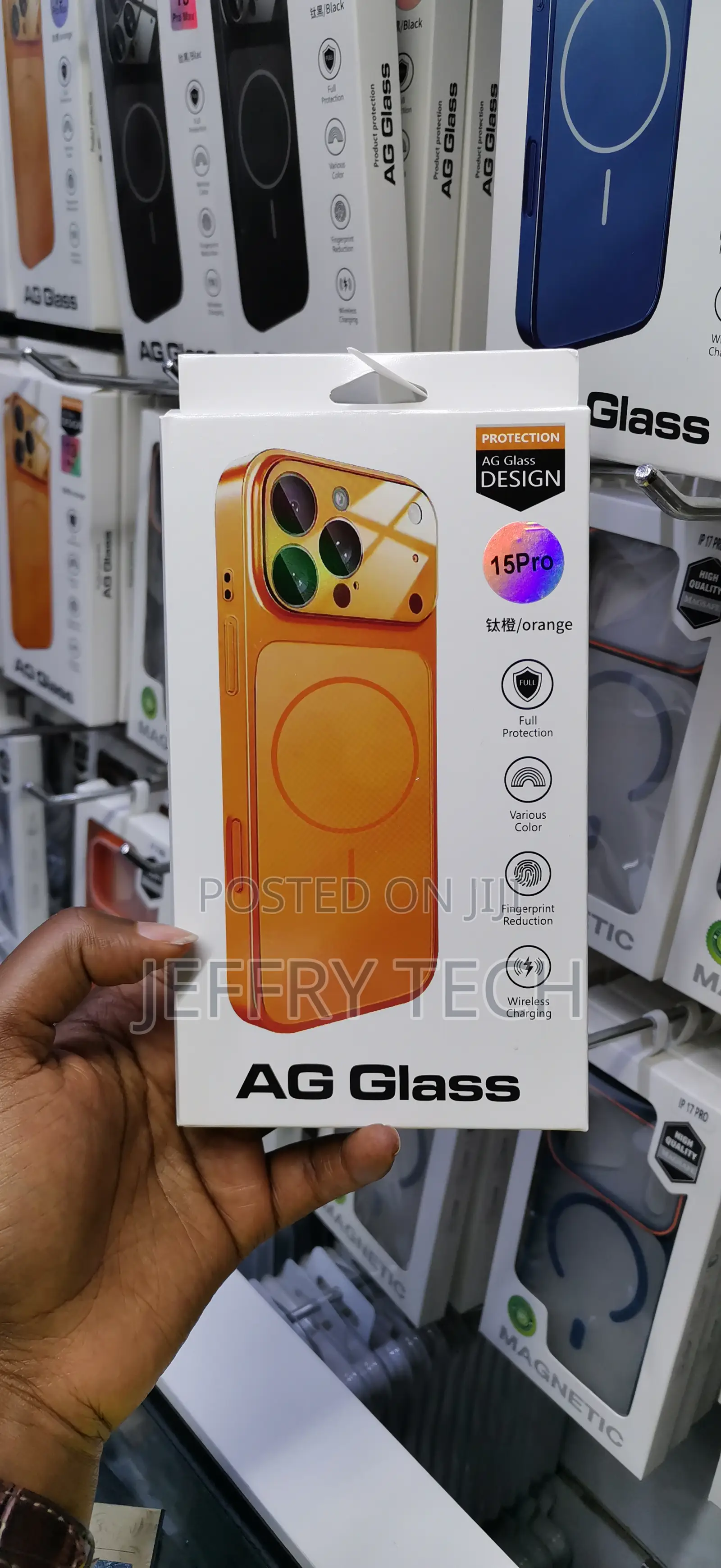Lectro Glass Converter Case for iPhone 15 Pro to 17 Pro - Orange