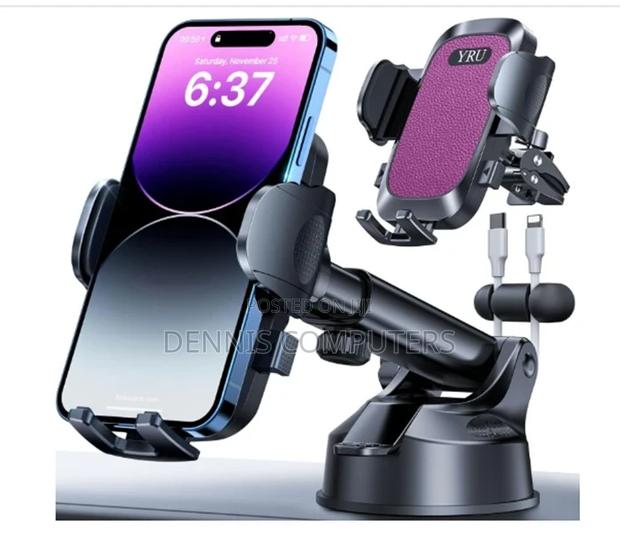 Vention One Touch Clamping Car Phone Mount With Suction Cup+Y-Shaped