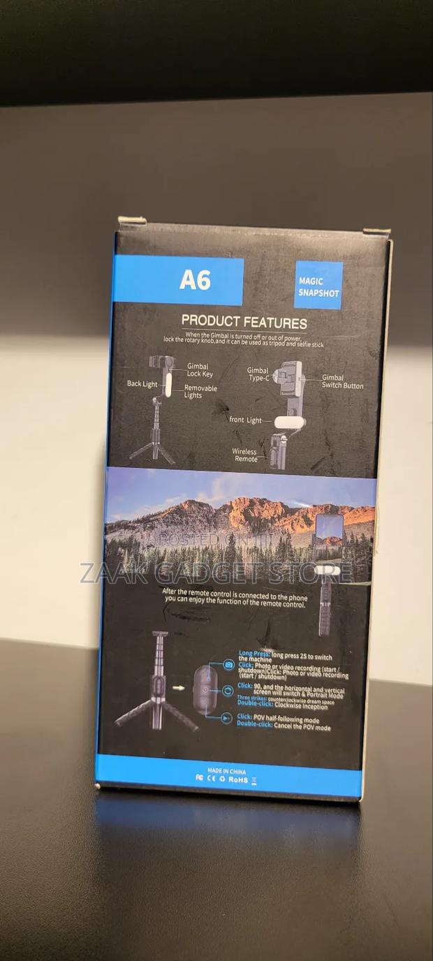 Portable Handheld Stabilizer With Selfie Stick-A6 - thumbnail 4