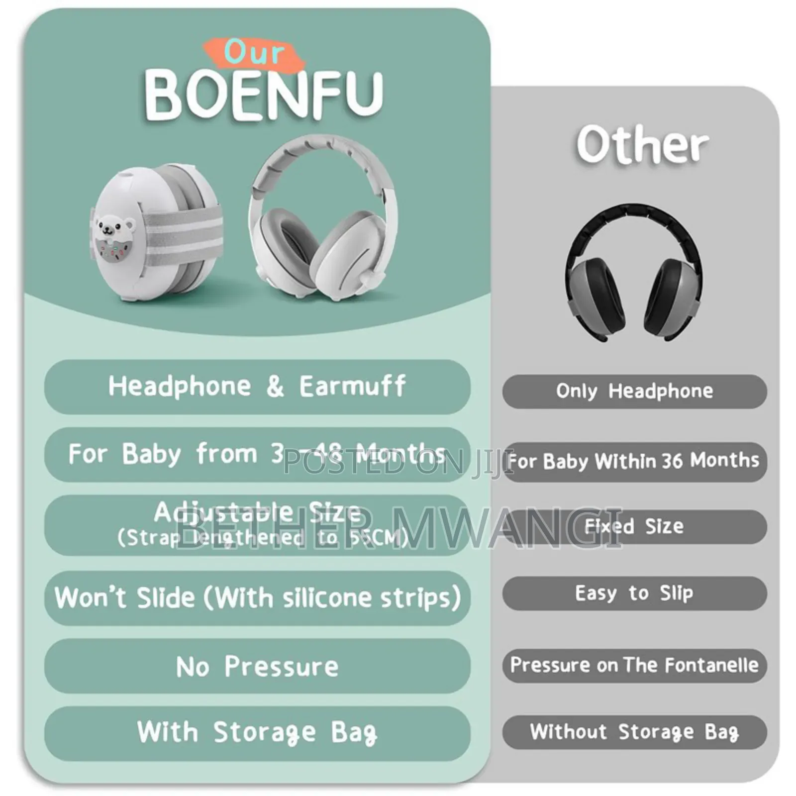 2 In 1 -  Baby Ear Defender For Babies And Toddlers In Kenya