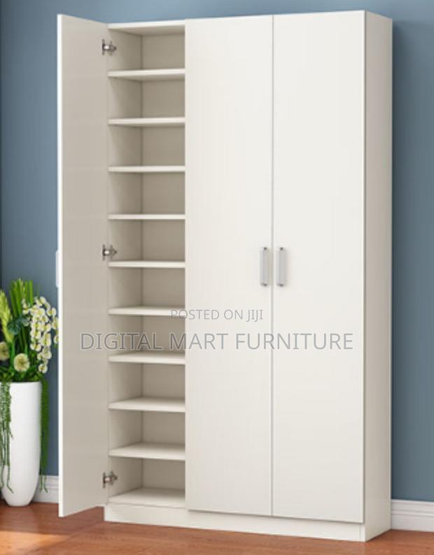 White Customized Three Drawer Cabinet