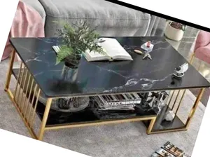 Black Marble Top With Golden Feet