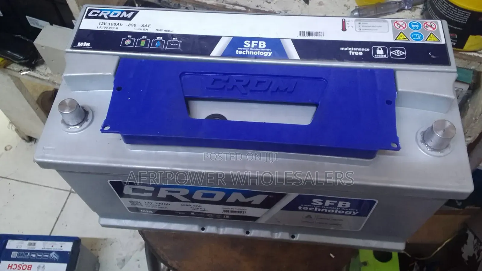 Crom Din 100 SFB Car Battery Mf