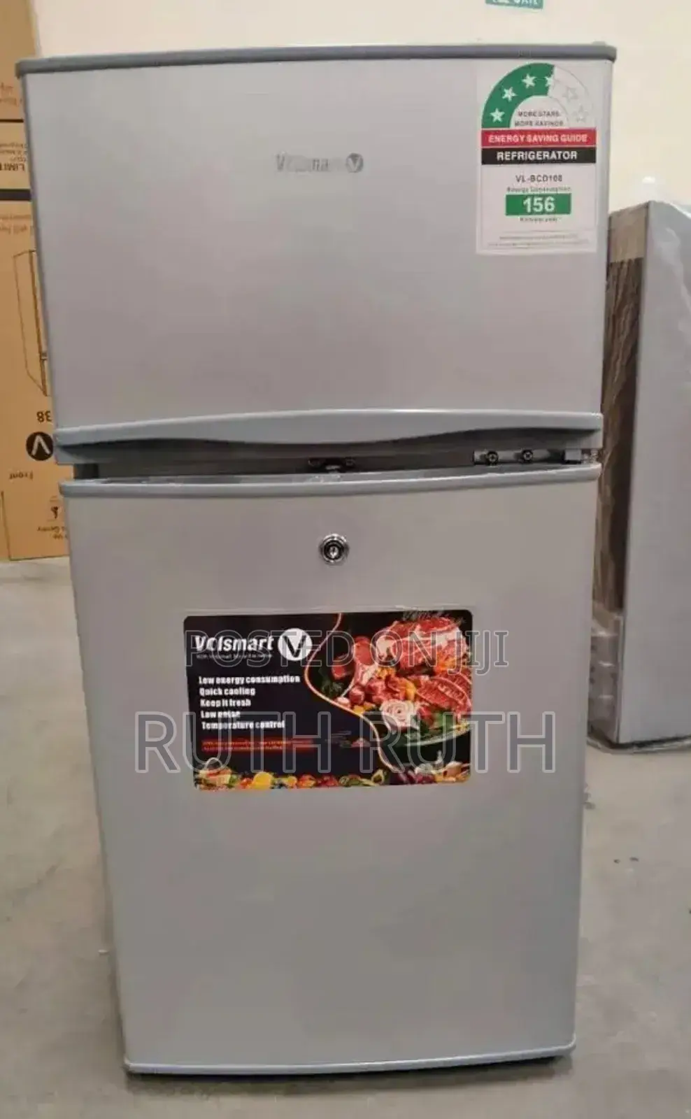 Low Energy Consumption Vollsmart Double Door Fridge