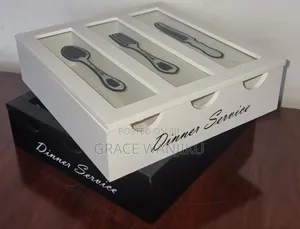 26x24x7cm Dinner Service 3 Compartment Cutlery Box Organizer