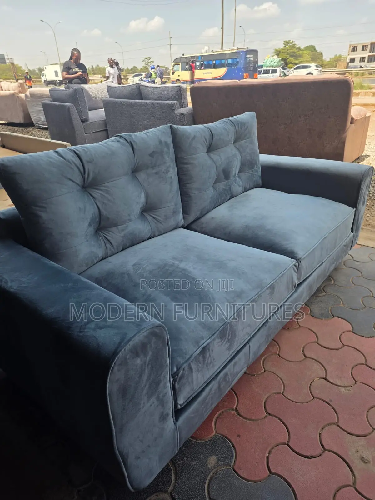 Dark Grey 3 Seater Sofa