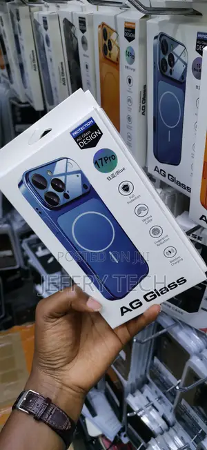 Ruped Ag Glass Converter Back Cover Ompatible With iPhone 17 Pro-Blue