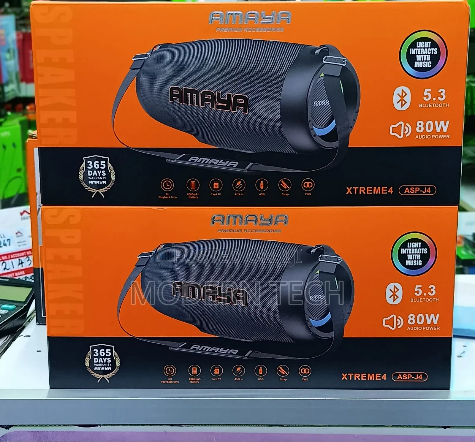 Amaya Xtreme4 Asp-J4 80w 8000mah 8hrs Bluetooth Speaker