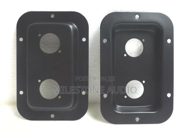 Two Black Metal Speaker Jack Plates for Speakon Connectors. In Kenya