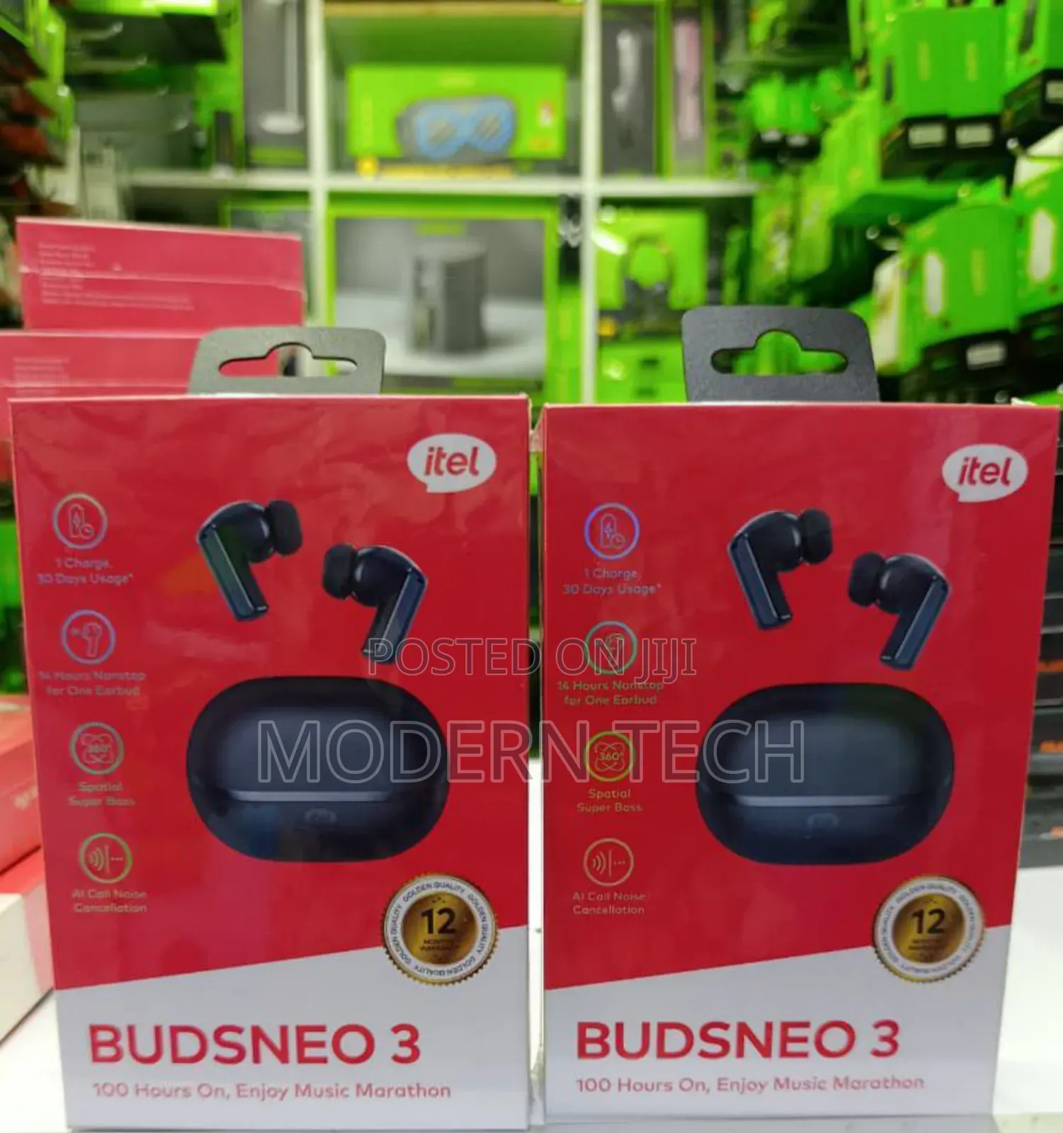Itel Buds Neo 3, Ai Call Noise Cancellation Earbuds Budsneo 3