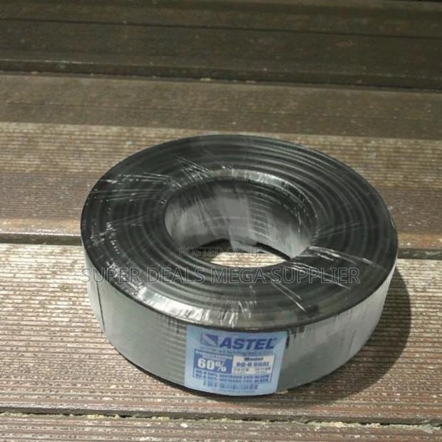 Reliable Quality Astel 100m Rg6 Coaxial Cable Black Stable